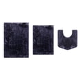 thumbnail image 1 of Royal 3-Piece Microfiber Bath Rug Set, Soft Plush Bathroom Mats with Non-Slip Rubber Backing, Quick-Dry, Ultra-Absorbent, Machine Washable Rugs for Shower, Tub, Vanity, and Toilet Areas, Navy, 1 of 11