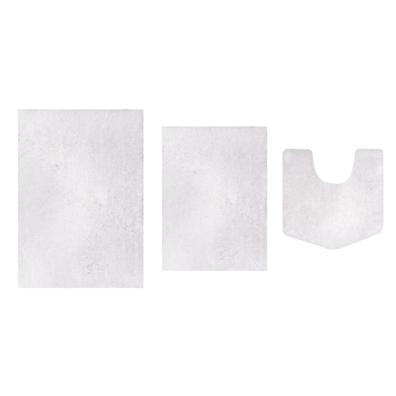 Royal 3-Piece Microfiber Bath Rug Set, Soft Plush Bathroom Mats with Non-Slip Rubber Backing, Quick-Dry, Ultra-Absorbent, Machine Washable Rugs for Shower, Tub, Vanity, and Toilet Areas, White