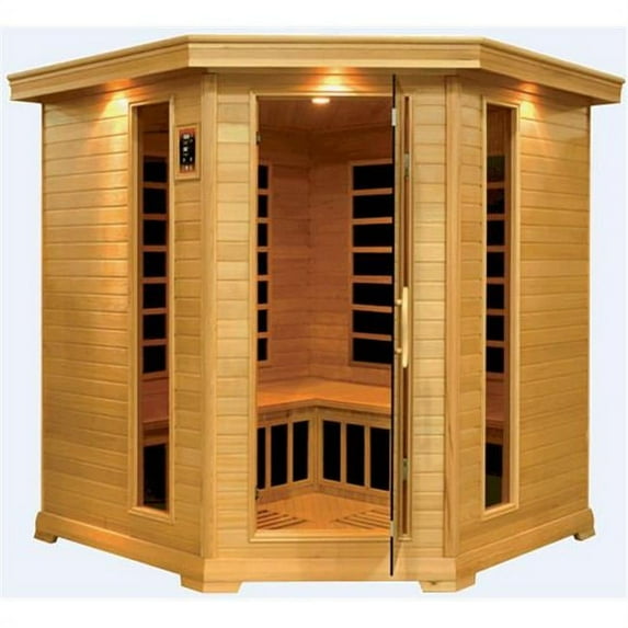 Royal 4 Person Corner Infrared Carbon Sauna