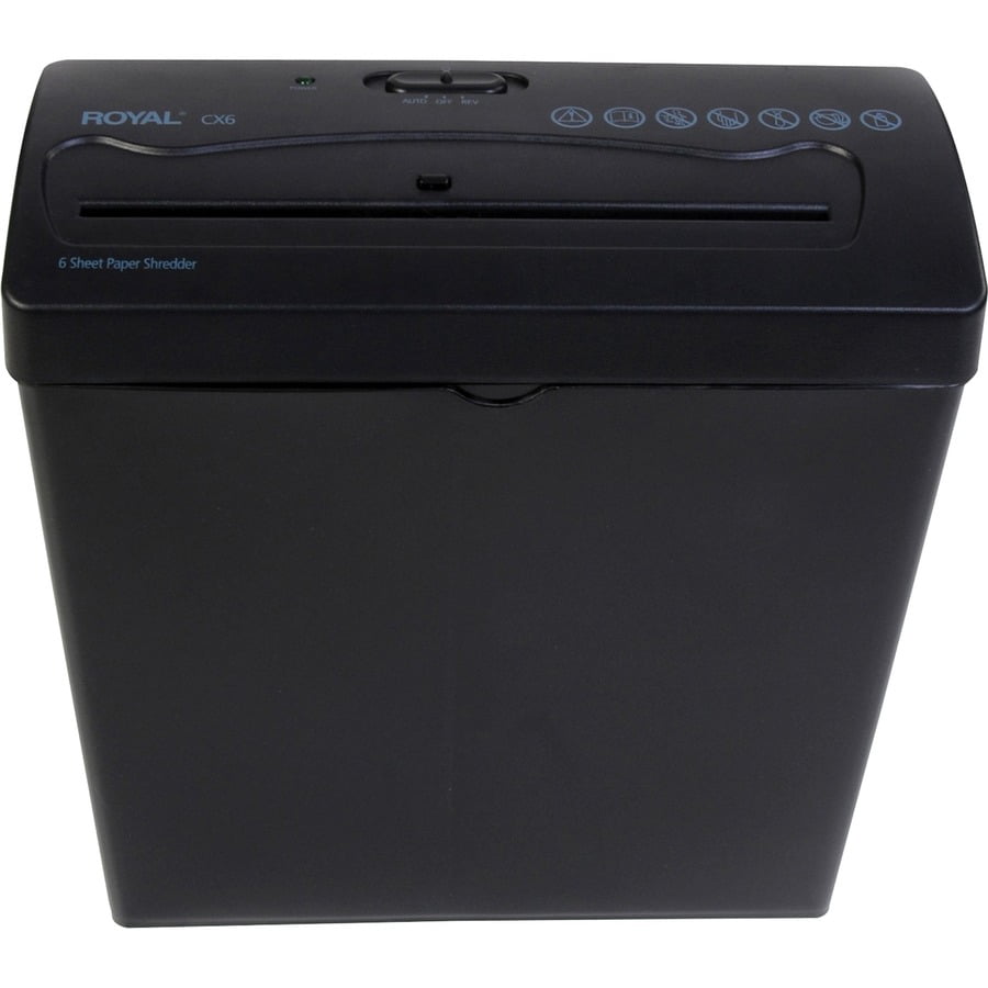 Royal® 6 Sheet Cross-Cut Shredder, Black, CX6