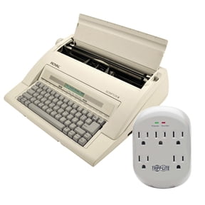 Royal 69147T Scriptor II Electronic Typewriter - White + Tripp Lite 5-Outlet Surge Protector