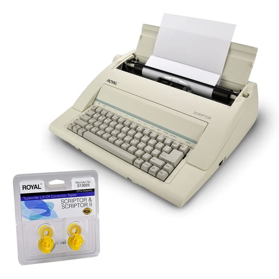 Royal 69149V Scriptor 9" 45-Key Typewriter + Lift Off Tape