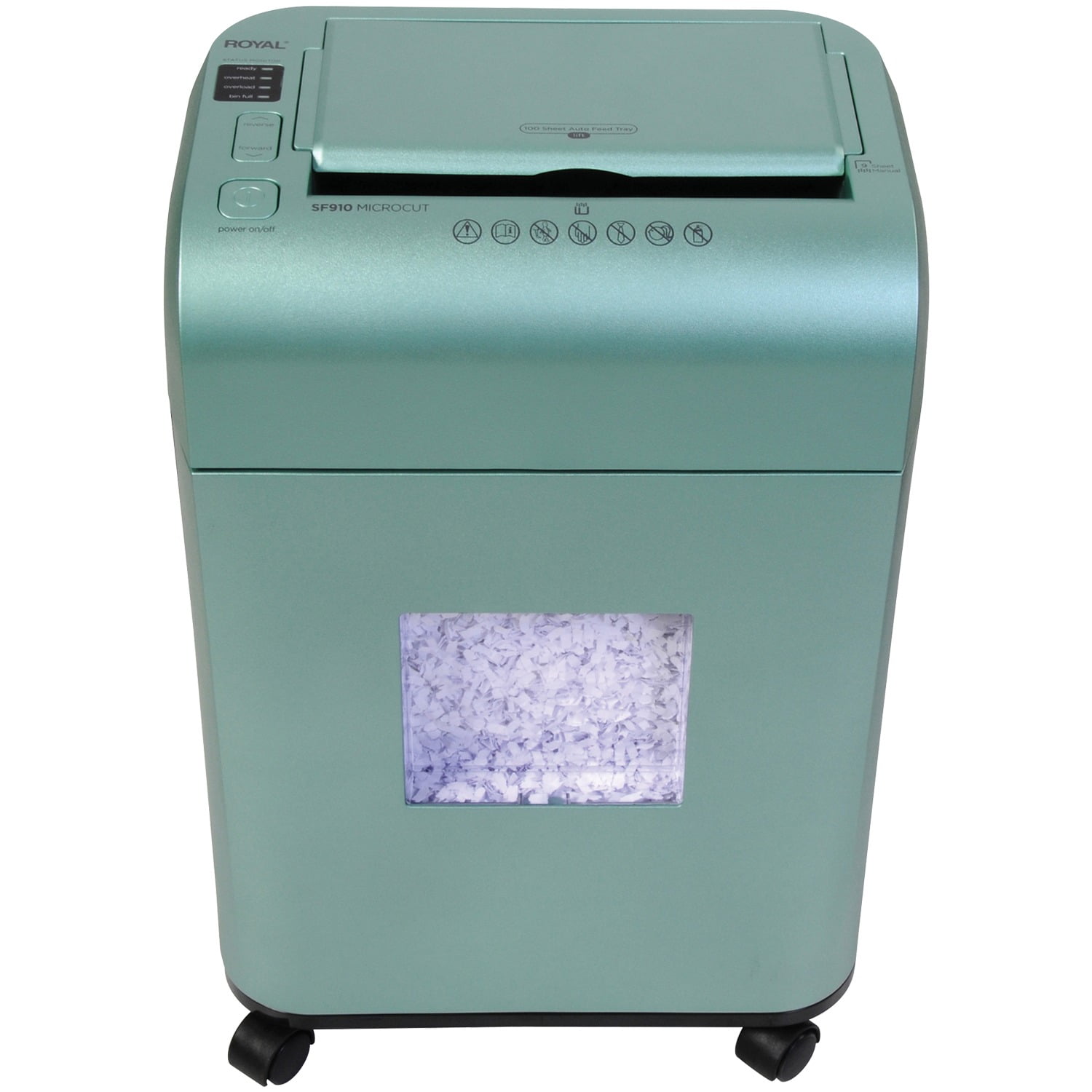 Royal 89349M SF910 100-Sheet Autofeed Micro-Cut Shredder (Green)