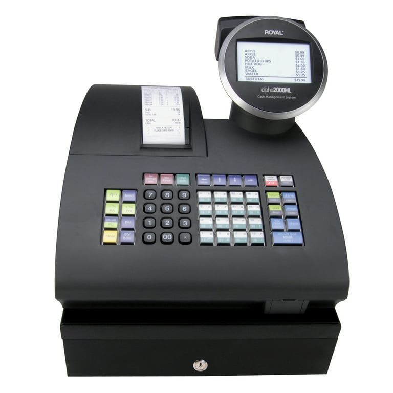 Royal 89396T 2000ML Electronic Cash Register with LCD Display