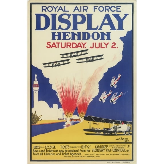 Royal Air Force Display Poster Hendon Print By ??The Royal Aeronautical SocietyMary Evans