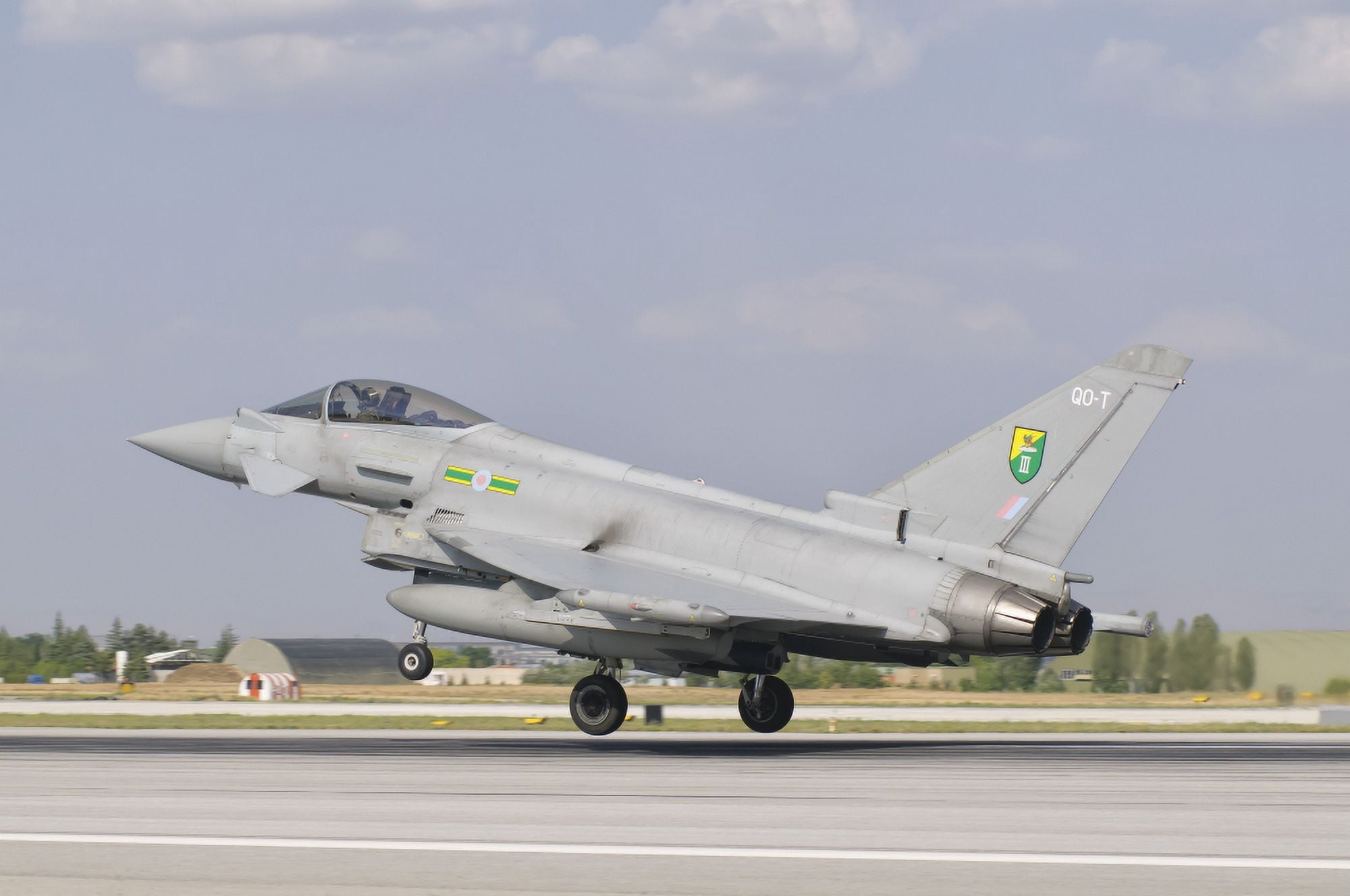 Royal Air Force EF-2000 Typhoon during Exercise Anatolian Eagle Canvas Art - Giovanni CollaStocktrek Images (18 x 12)