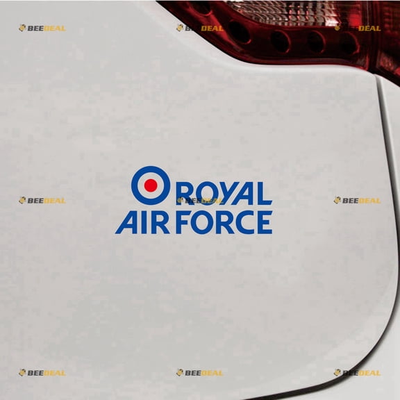Royal Air Force RAF Sticker Decal Vinyl - 2 Pack Blue + Red 4" - For Car Boat Laptop Cup No Background Die-cut