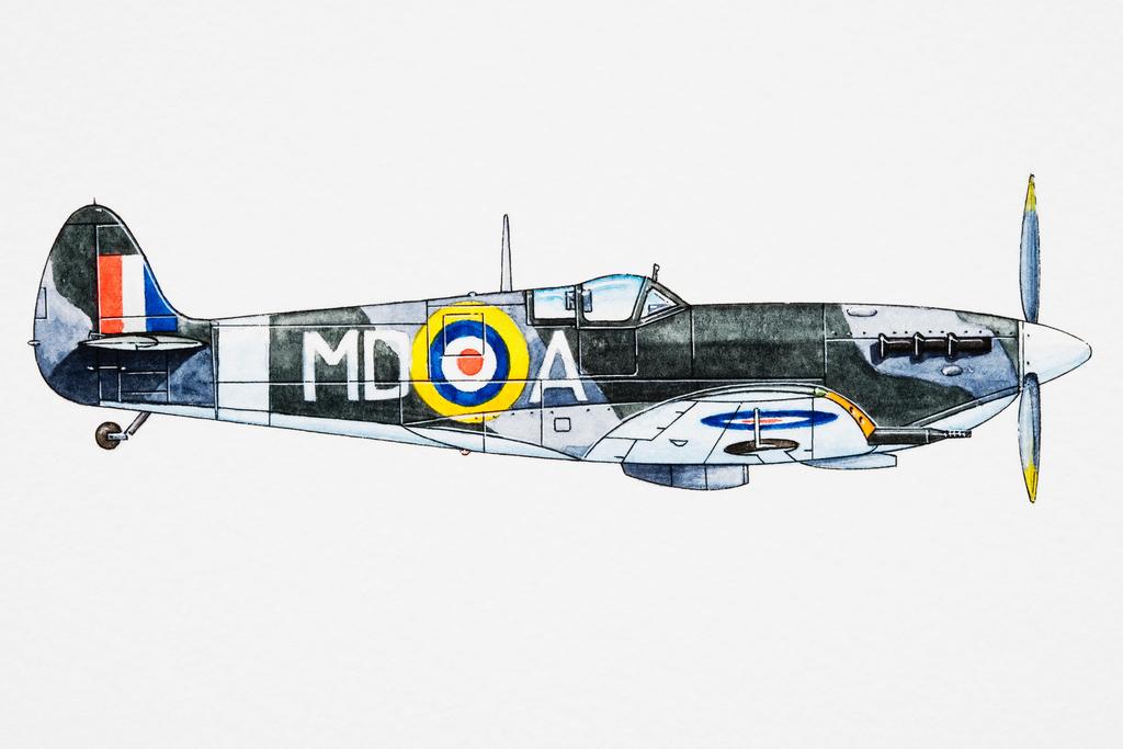 Royal Air Force RAF Supermarine Spitfire WWII Airplane Fighter Jet Cool ...