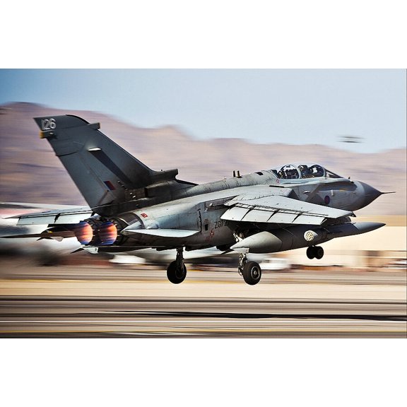 Royal Air Force Tornado GR4 Nellis Takeoff Style - A - 20x30 Inch Laminated Aviation Poster - Stunning Detail and Bold Colors