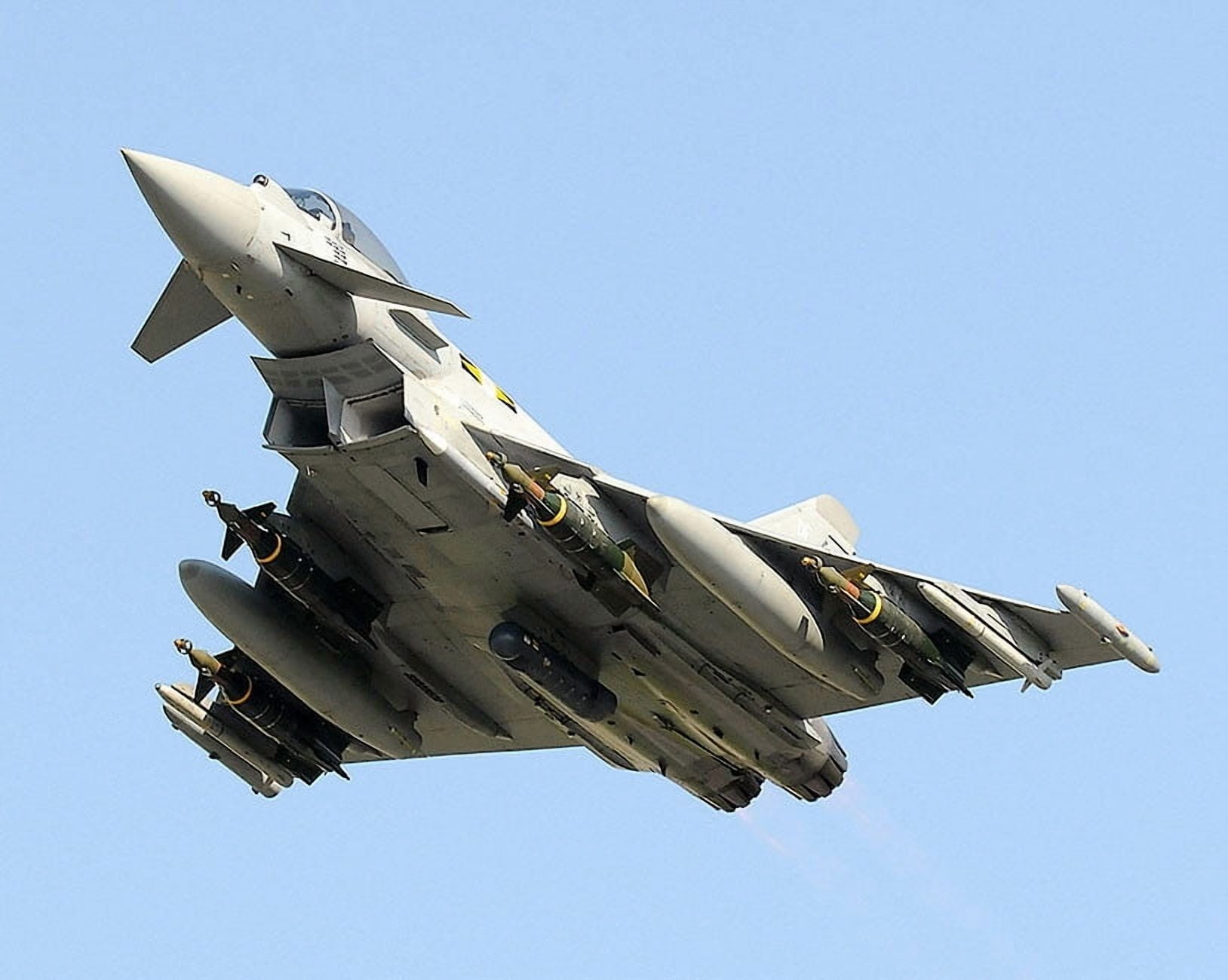 Royal Air Force Typhoon in Flight - 12x18 Inch Laminated Aviation ...