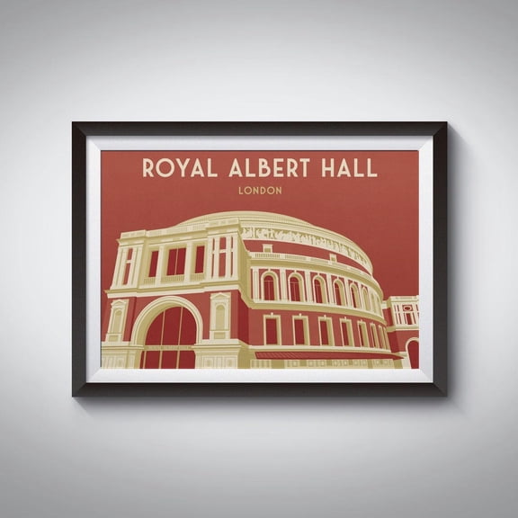 Royal Albert Hall London Architecture Theatre Wall Decor Unframed Paper Print
