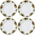 thumbnail image 1 of Royal Albert Old Country Roses Plates - Set of 4 - 10.6in - Nostalgic Pattern with Roses on Fine Bone China - Presented in Signature Fuchsia Pink Box - Ideal Gift or Stylish Home Addition, 1 of 4