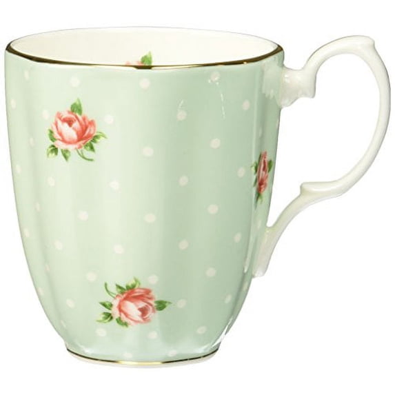 Royal Albert Polka Rose Mug 13.5 oz, Bone China , Multicolor