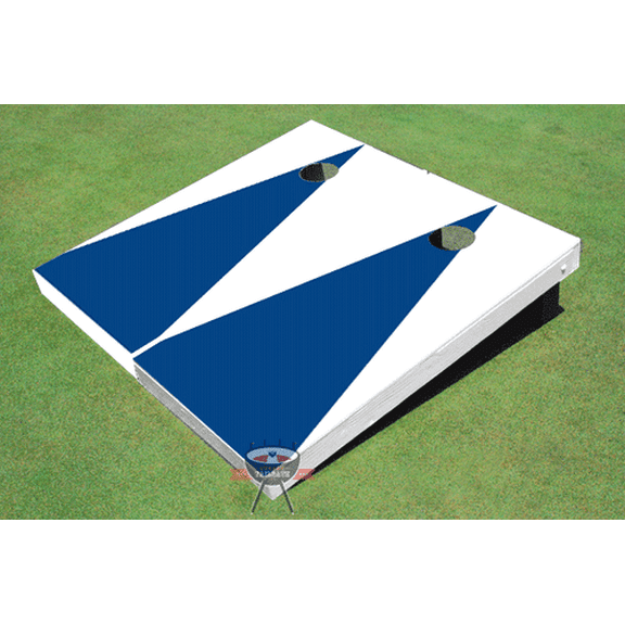 Royal And White Matching No Stripe Triangle Set