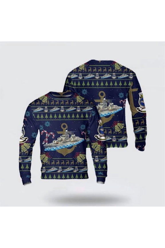 Royal Australian Navy HMAS Vampire (D11) Christmas AOP Sweater – Unique Christmas Sweater Gift For Military Personnel