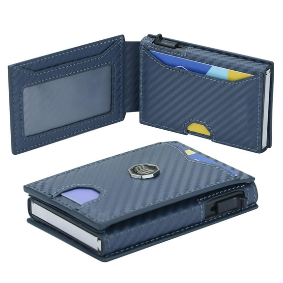 Royal Bagger Carbon Fiber Card Holder for Men, RFID Blocking Slim Wallet with Magnetic Closure, Lightweight Travel Purse 3246