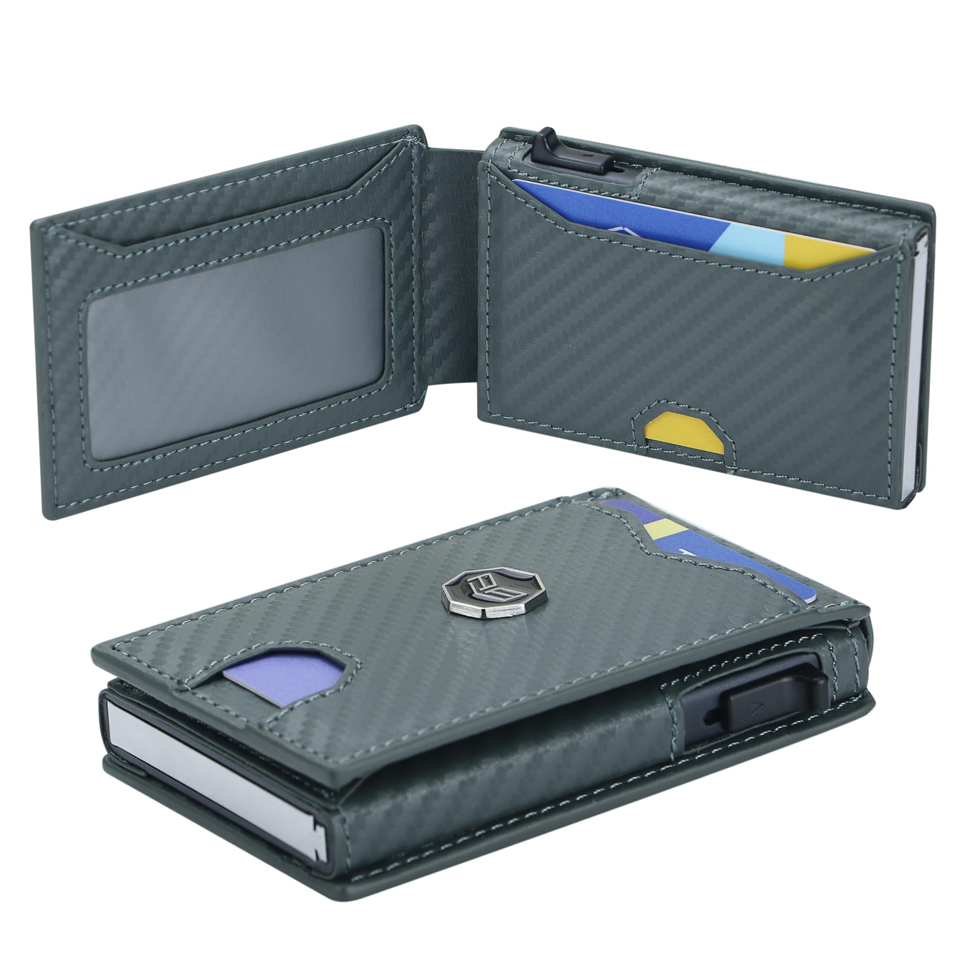 Royal Bagger Portafoglio Corto In Vera Pelle Con Blocco RFID – Trifold Rosa Con Chiusura Magnetica E Scomparto Per Banconote - 5