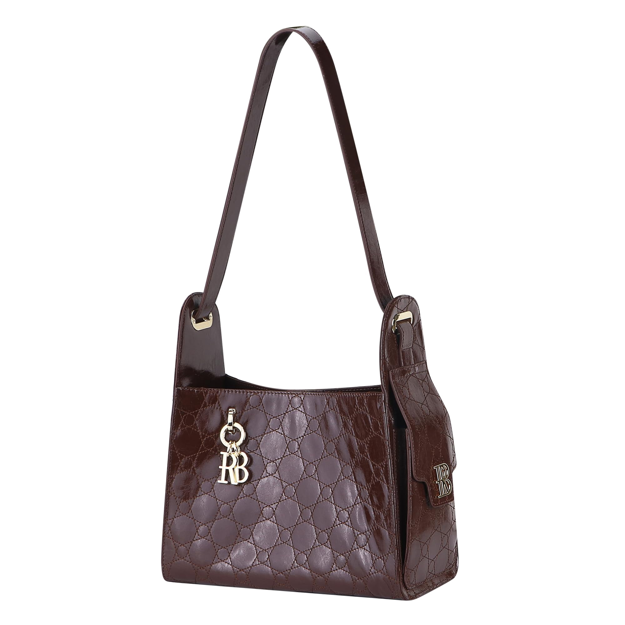Royal Bagger Genuine Cow Leather Crossbody Bag for Women, Retro Fashion Underarm Shoulder Purse, Large Capacity 3268