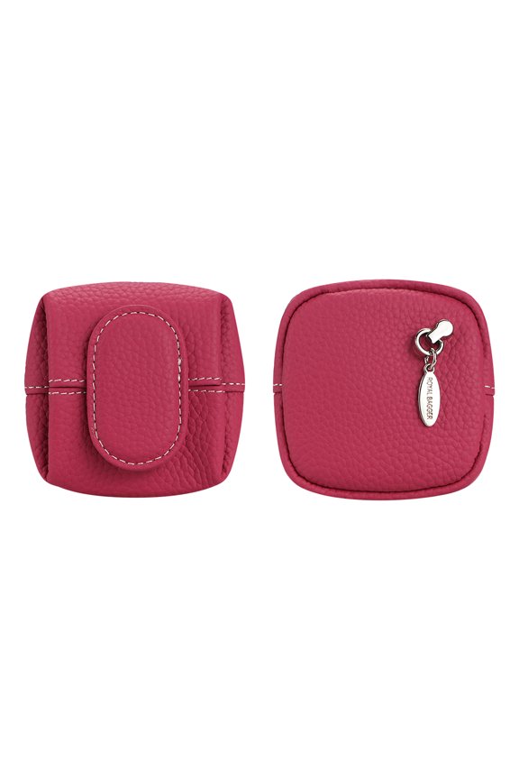 Mini Lychee Pattern Coin Purse, Solid Color Buckle Key Earphone Storage Bag, Casual Change Pouch for Daily Use 1944