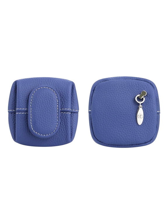 Mini Lychee Pattern Coin Purse, Solid Color Buckle Key Earphone Storage Bag, Casual Change Pouch for Daily Use