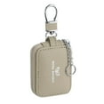 thumbnail image 1 of Royal Bagger Mini Portable Zipper Earphone Bags Genuine Leather Small Key Wallet with Keychain Fashion Simple Headphone Bag 2901, 1 of 9