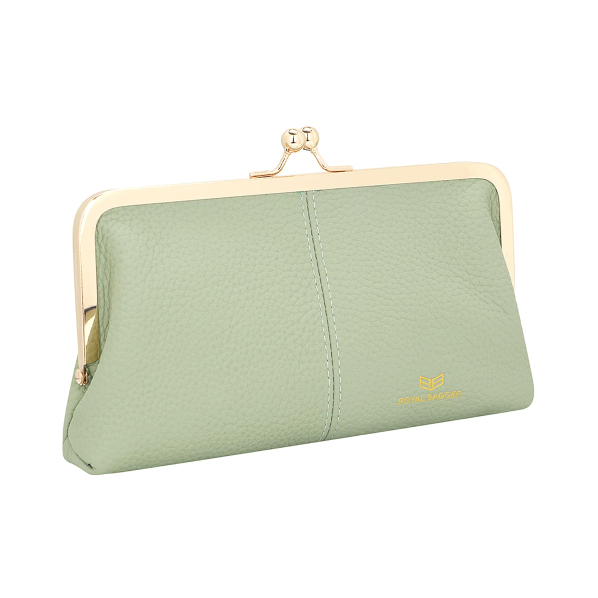 Royal Bagger Portafoglio Frizione In Vera Pelle Di Mucca Con Chiusura A Bacio E Blocco RFID - Multi Slot Per Carte E Telefono, Rosa - 3