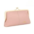 thumbnail image 1 of Royal Bagger RFID Kiss Lock Wallet, Solid Color Multi-card Slots Card Holder, Genuine Leather Clutch Purses for Women 1468, 1 of 9