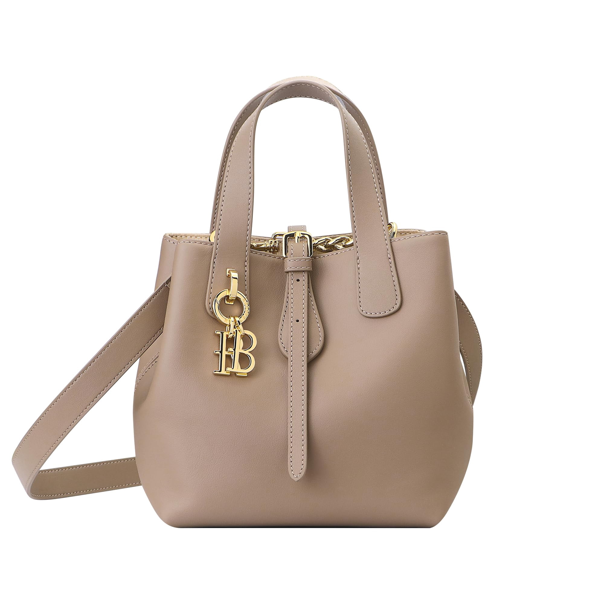 Royal Bagger Women's Genuine Cow Leather Bucket Bag, Elegant Crossbody Shoulder Purse, Tote & Basket Handbag with Strap 3262