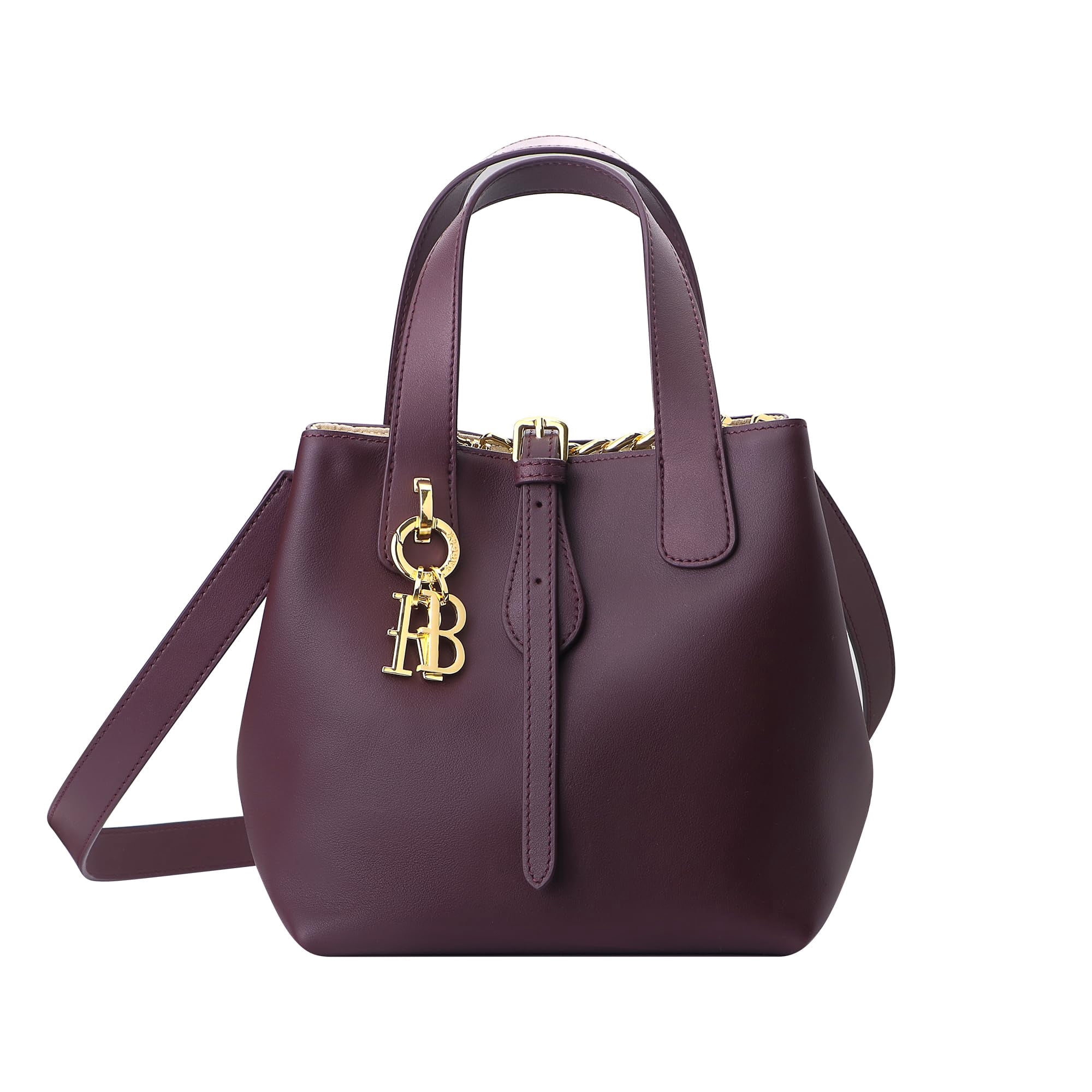 Royal Bagger Women's Genuine Cow Leather Bucket Bag, Elegant Crossbody Shoulder Purse, Tote & Basket Handbag with Strap 3262