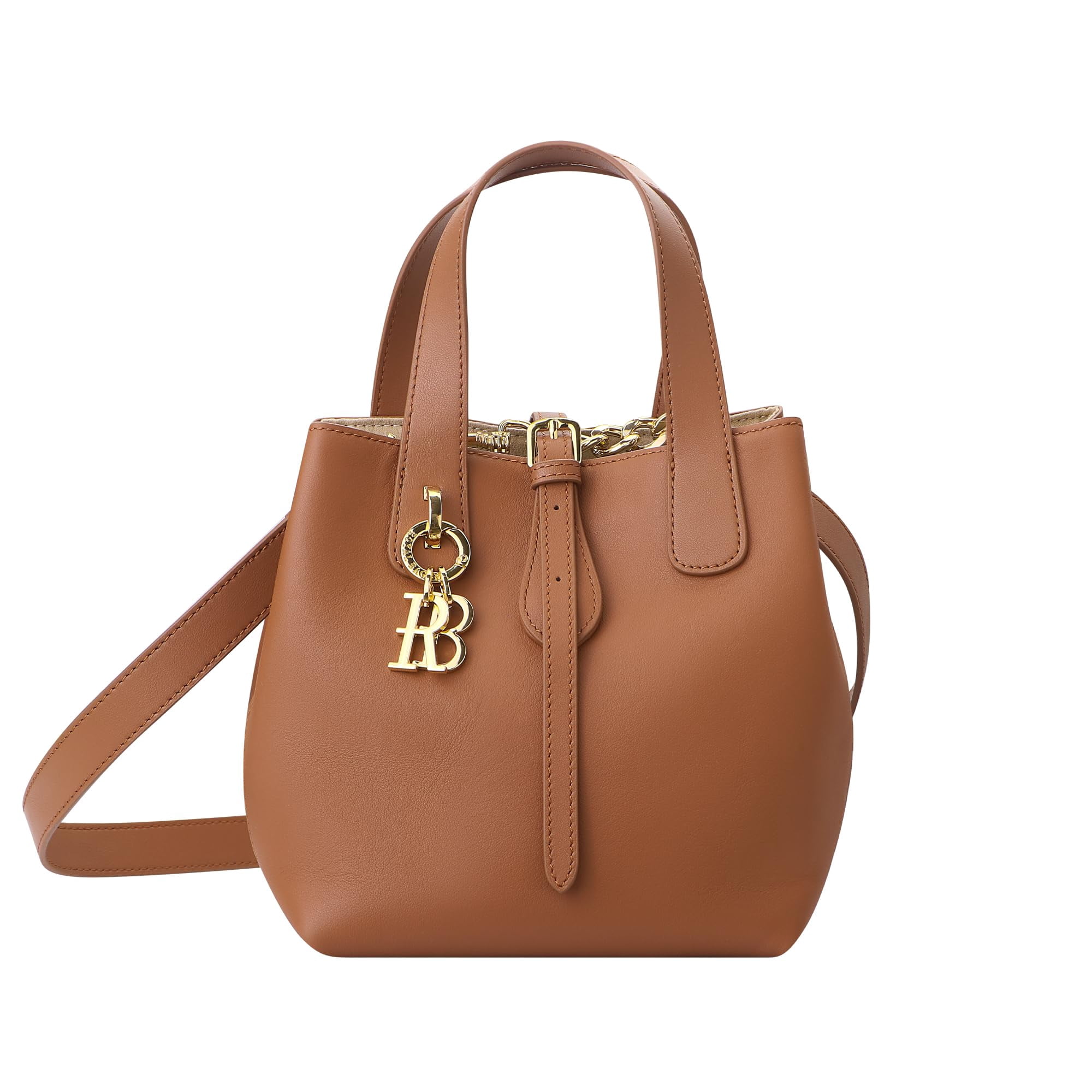 Royal Bagger Women's Genuine Cow Leather Bucket Bag, Elegant Crossbody Shoulder Purse, Tote & Basket Handbag with Strap 3262