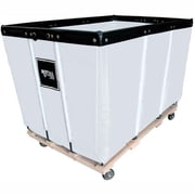Royal Basket Trucks 4805900 20 Bushel-HD Basket Truck with Cotton Canvas Liner - 4 Swivel Casters, White