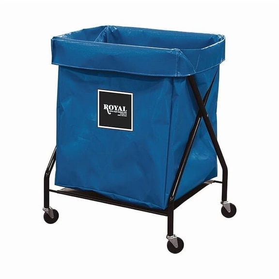 Royal Basket Trucks X-Frame Cart,8 Bu,Blue Vinyl G08-BBX-XFA-3ONN