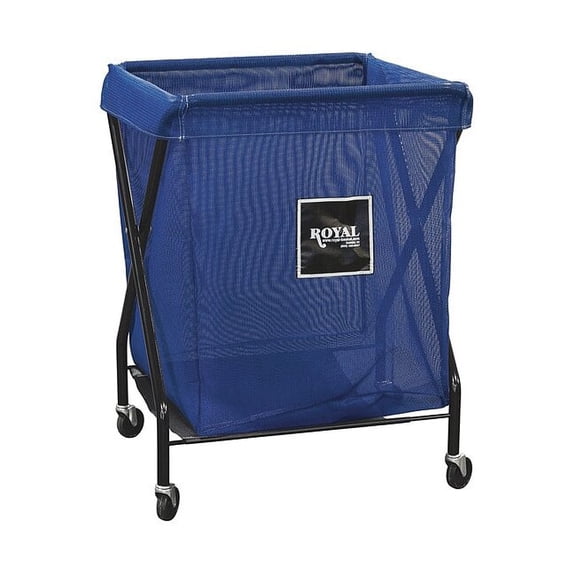 Royal Basket Trucks X-Frame Cart,8 Bu,Blue Mesh G08-BBX-XMA-3ONN