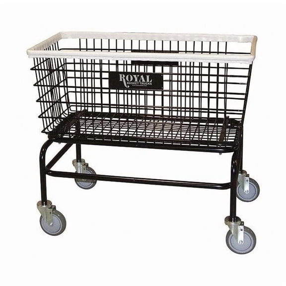 Royal Basket Trucks Laundry Hamper Cart,Black,500 lb. G33-BKX-W0A-5UNN