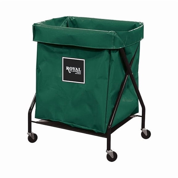 Royal Basket Trucks X-Frame Cart,8 Bu,Green Vinyl G08-EEX-XFA-3ONN