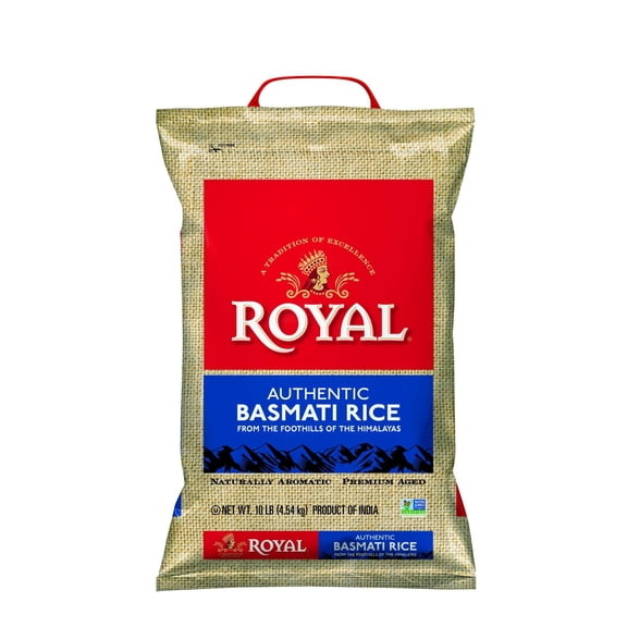 Royal - Basmati Rice Poly Bag - 10 Lb, Case of 1