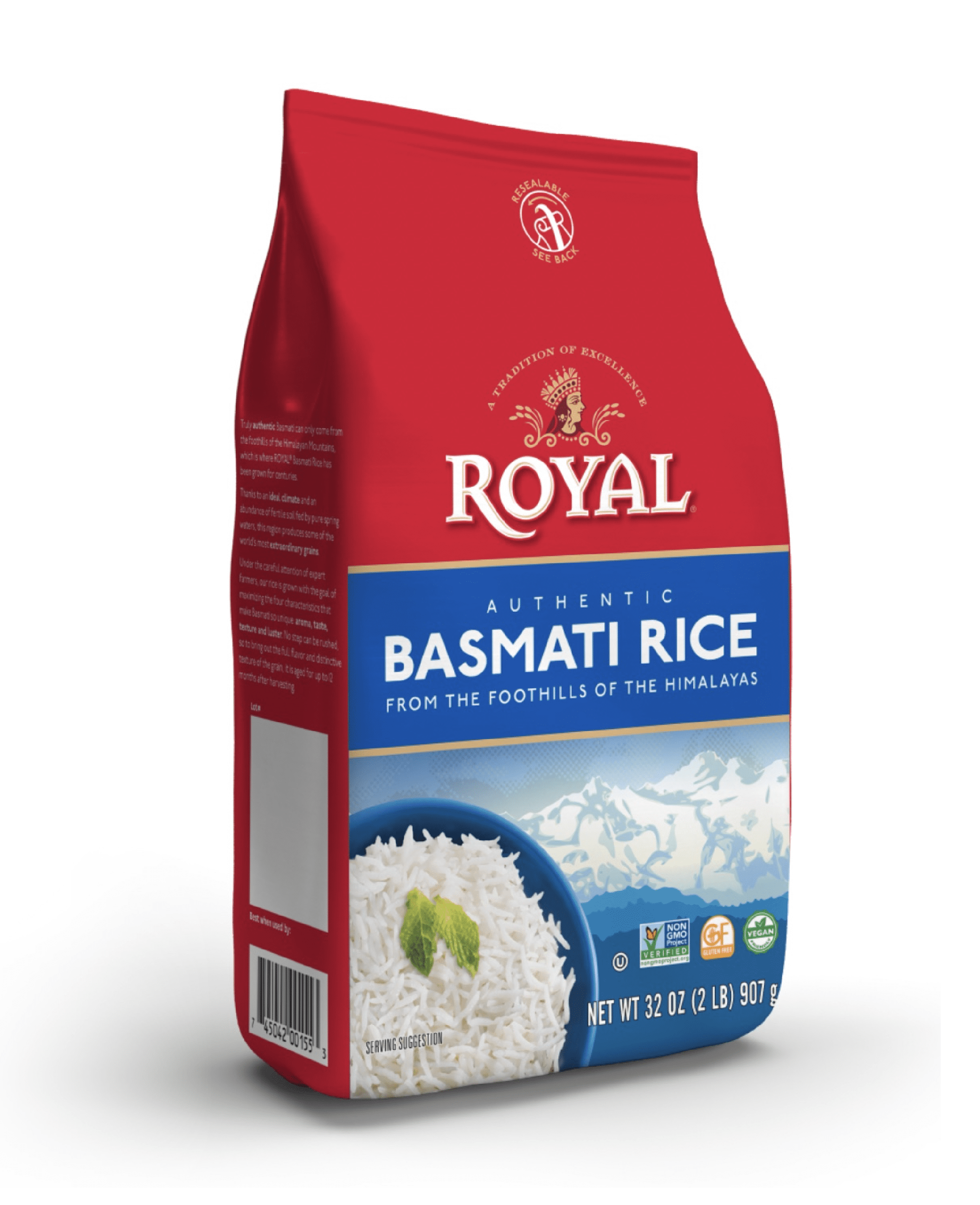 Royal Basmati White Rice 2lb Bag