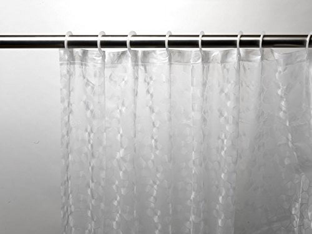 Royal Bath 3D Effect Embossed 5Gauge PEVA Shower Curtain with Builtin