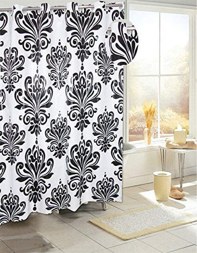 Royal Bath Easy On (No Hooks Needed) PEVA NonToxic Shower Curtain