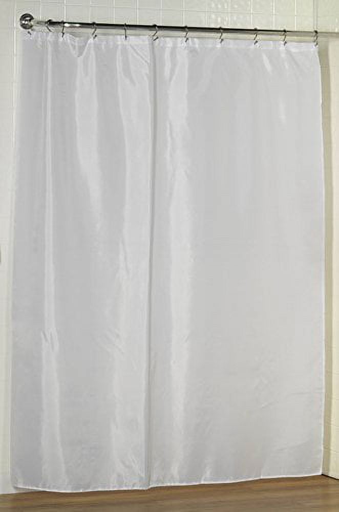 Royal Bath Water Repellant Fabric Shower Curtain Liner with Weighted Hem (70" x 72") - White ...