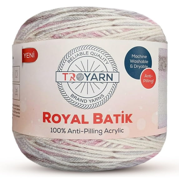 Royal Batik Ombre Yarn for Crocheting - Soft Yarn for Crocheting and Knitting - Rainbow Yarn - 100% Anti-Pilling Acrylic Crochet Yarn 1x140 gr (1- Skeins Pack) (1x383 yds) (10609)