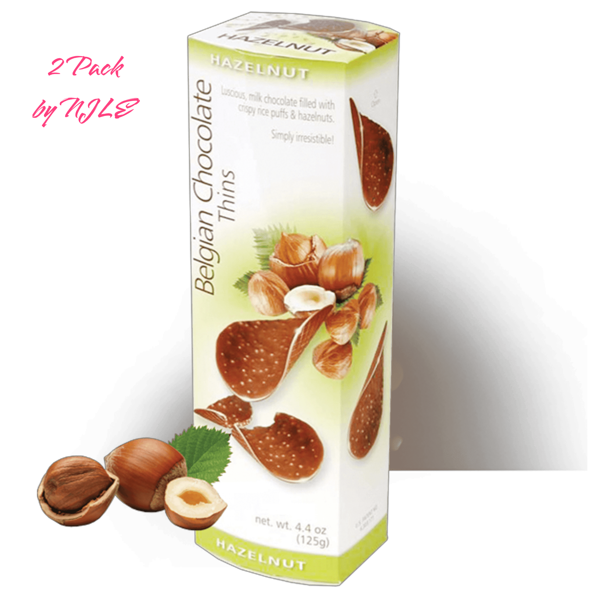 Royal Belgian Chocolate Thins Hazelnut 4.4oz NEW -2 Pack