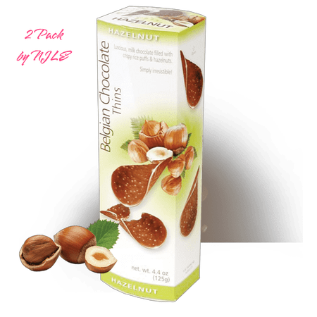 Royal Belgian Chocolate Thins Hazelnut 4.4oz NEW -2 Pack