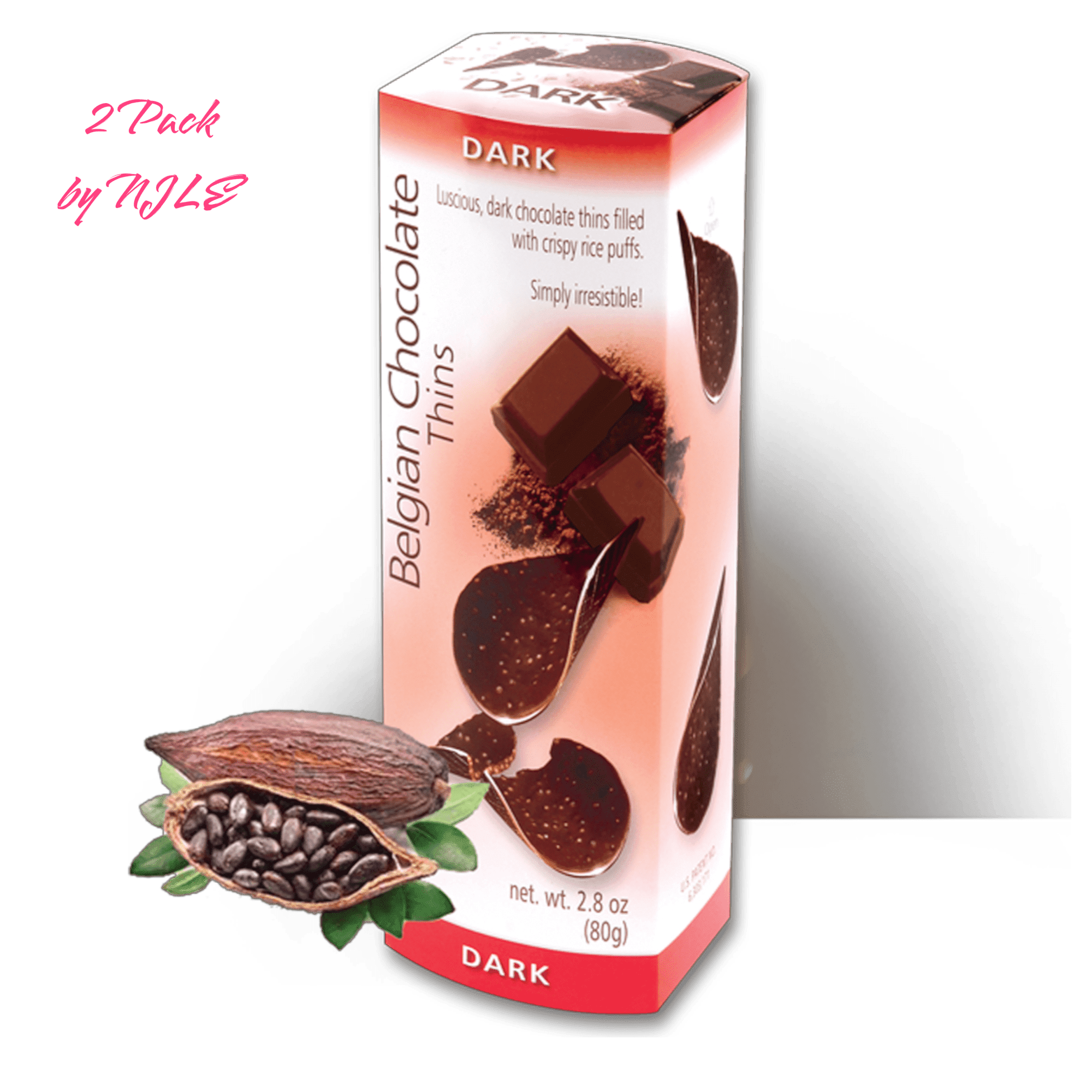 Royal Belgian Chocolate Thins Intense Dark 4.4oz NEW -2 Pack