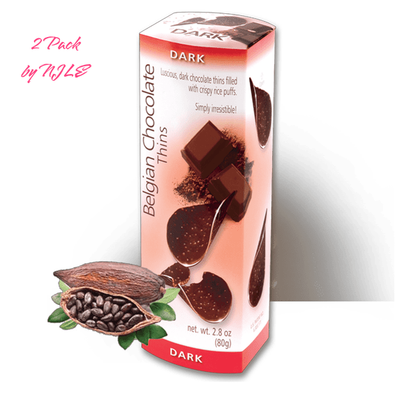 Royal Belgian Chocolate Thins Intense Dark 4.4oz NEW -2 Pack