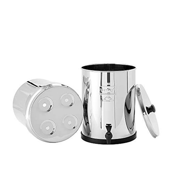 Berkey RB4X2-BB Royal Stainless Steel Water Filtration System with 2 Black Purification Filter Elements