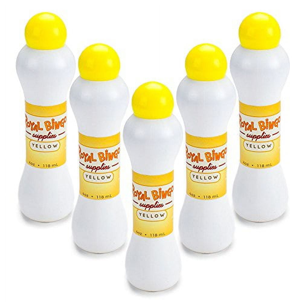 Dab-O-Ink Bingo Daubers - 3 pack - Aqua, Violet, Yellow - 3 ounce size -  Bingo Ink Markers