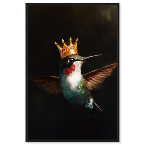 Royal Bird I Canvas Bird Wall Art by Art Remedy, Black Frame, 36 x 54