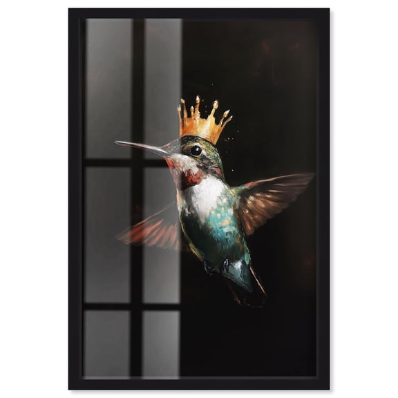 Royal Bird II Shadowbox Print Bird Wall Art by Art Remedy, Black Frame, 10 x 15