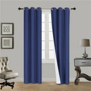 Royal Blue 1-Piece Noa Solid Blackout Grommet-Top Window Curtain Panel 37" W X 63" L